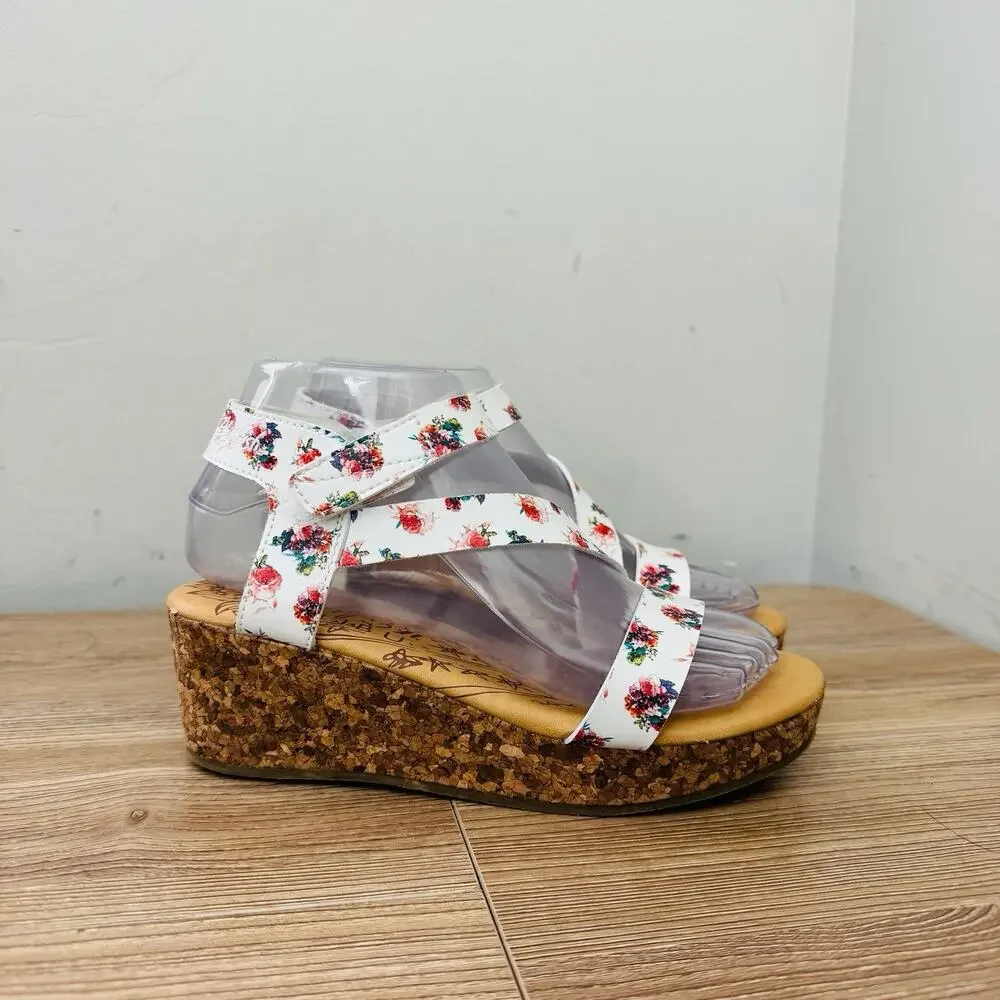 Blowfish Malibu Kids' Loverli-K Floral wedge sandals Size 4